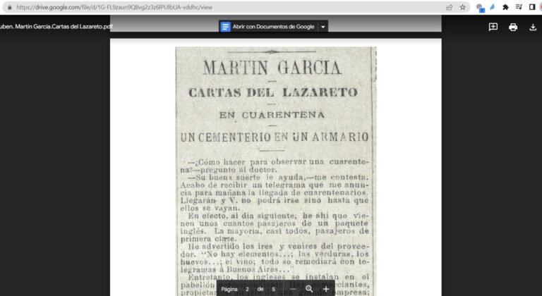 Cartas del Lazareto de Rubén Darío (1895)