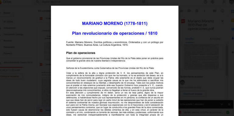 Plan de Operaciones (1810), Mariano Moreno