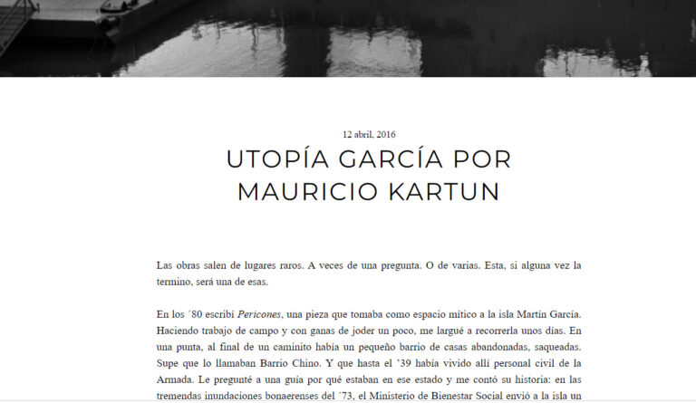 Utopía García texto de Mauricio Kartun